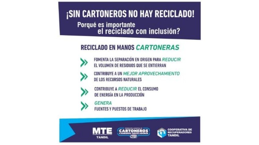 Carta de la cooperativa de recuperadores urbanos (MTE) a El Diario De Tandil